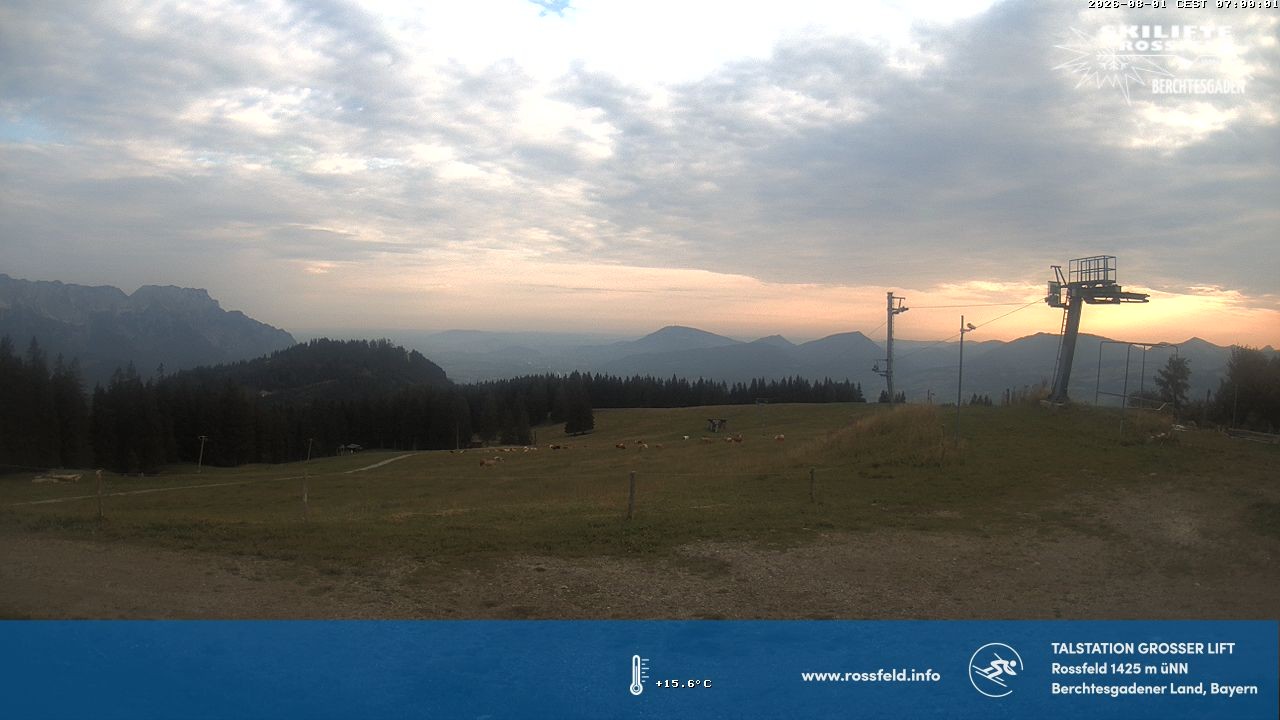 Archiv Foto Webcam Skigebiet Rossfeld: Großer Lift