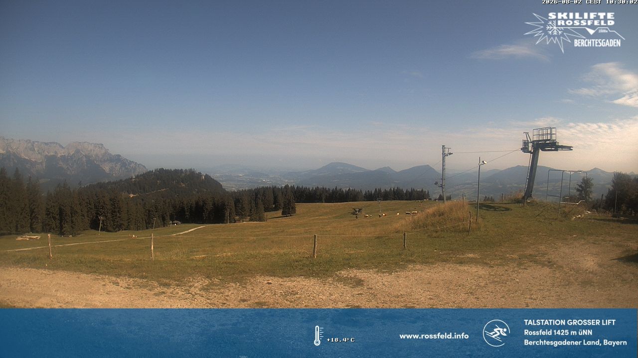 Archived image Webcam Rossfeld ski resort: Großer lift T-Bar