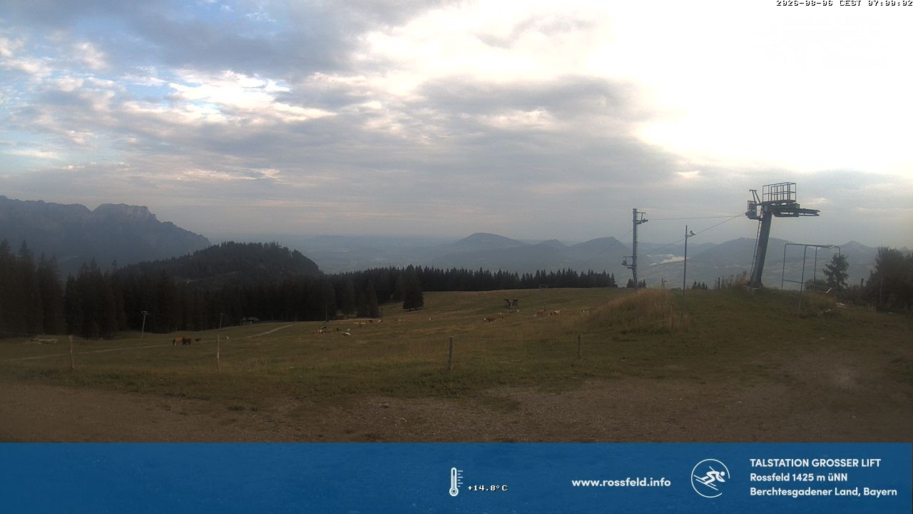 Archiv Foto Webcam Skigebiet Rossfeld: Großer Lift