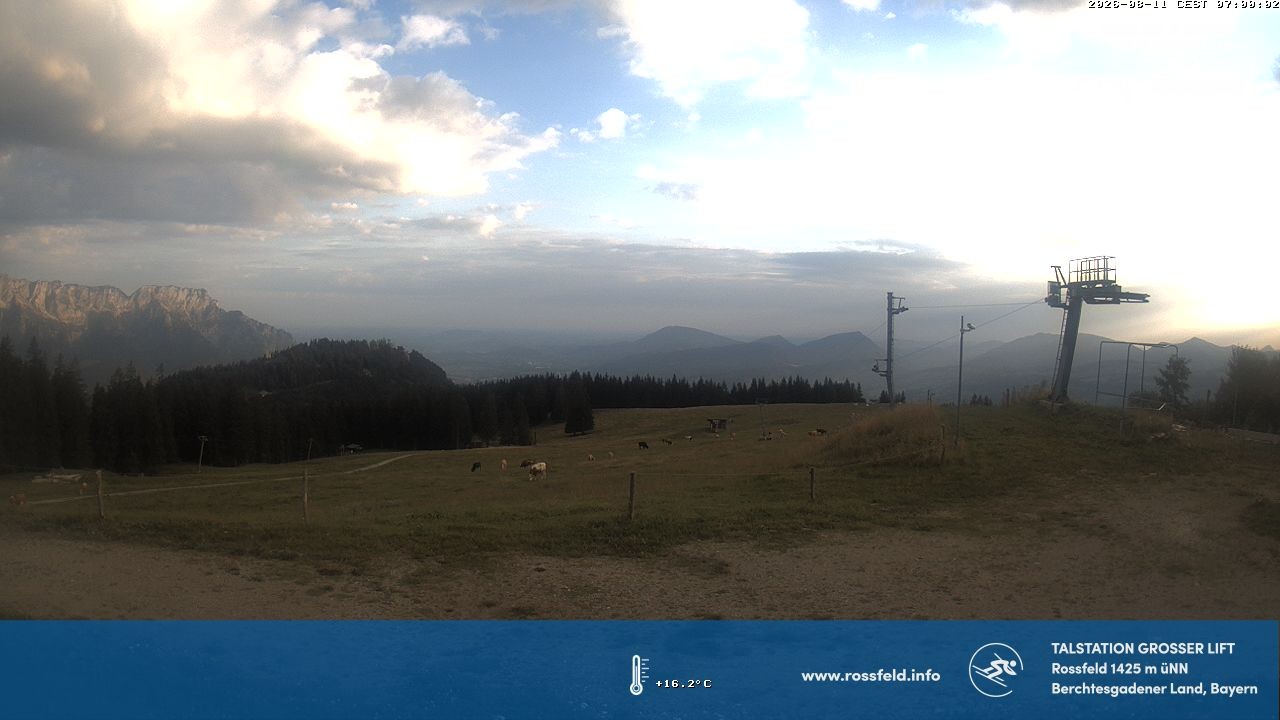 Archiv Foto Webcam Skigebiet Rossfeld: Großer Lift