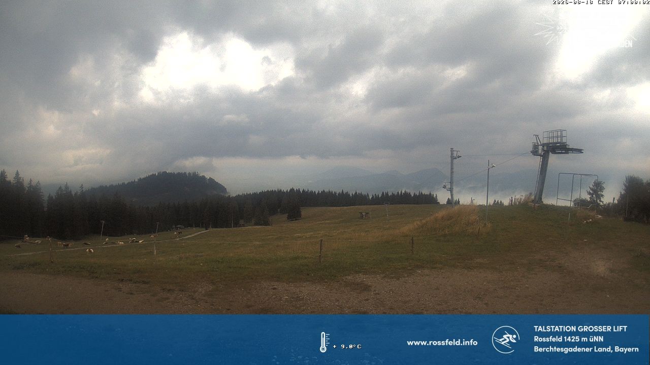 Archiv Foto Webcam Skigebiet Rossfeld: Großer Lift