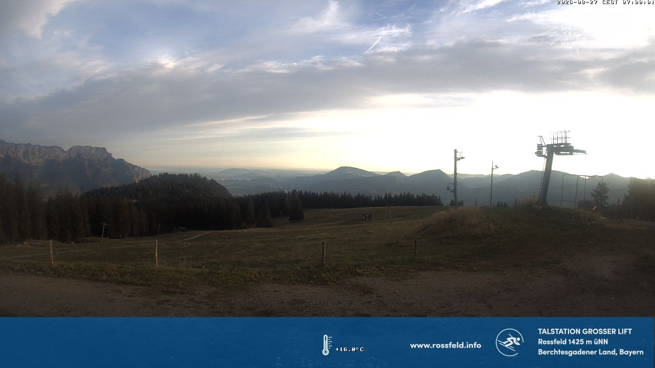 Archived image Webcam Rossfeld ski resort: Großer lift T-Bar