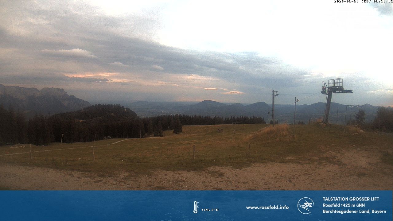 Archiv Foto Webcam Skigebiet Rossfeld: Großer Lift