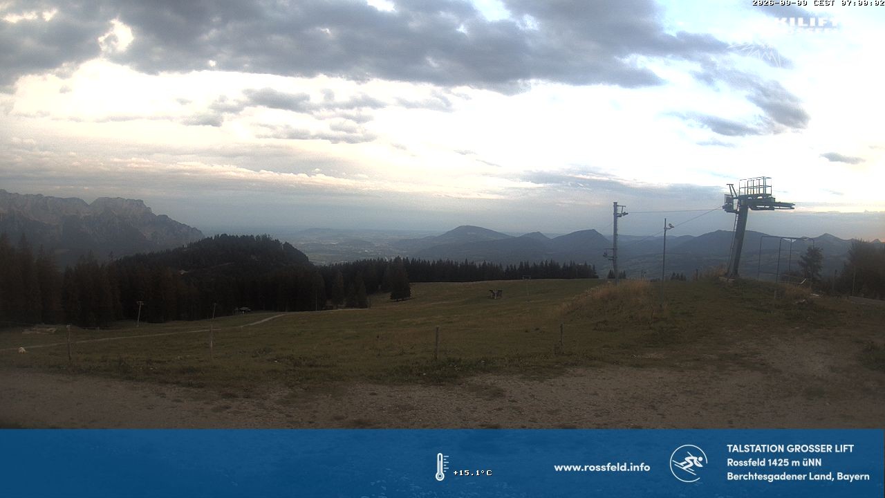 Archiv Foto Webcam Skigebiet Rossfeld: Großer Lift