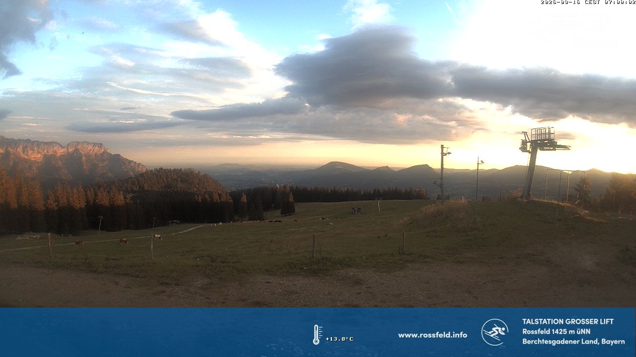 Archiv Foto Webcam Skigebiet Rossfeld: Großer Lift