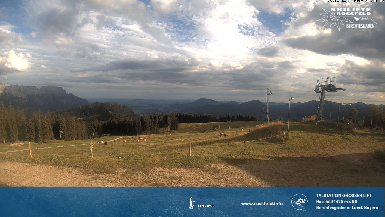 Archiv Foto Webcam Skigebiet Rossfeld: Großer Lift