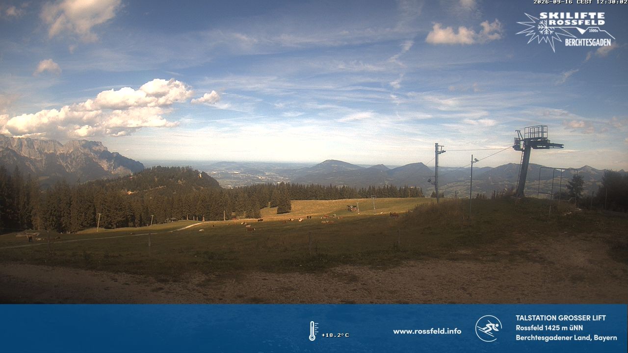 Archiv Foto Webcam Skigebiet Rossfeld: Großer Lift