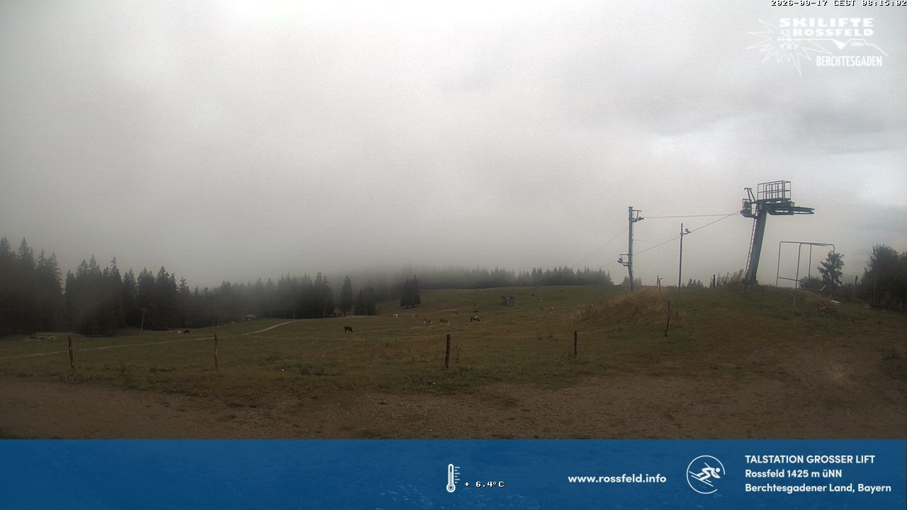 Archiv Foto Webcam Skigebiet Rossfeld: Großer Lift