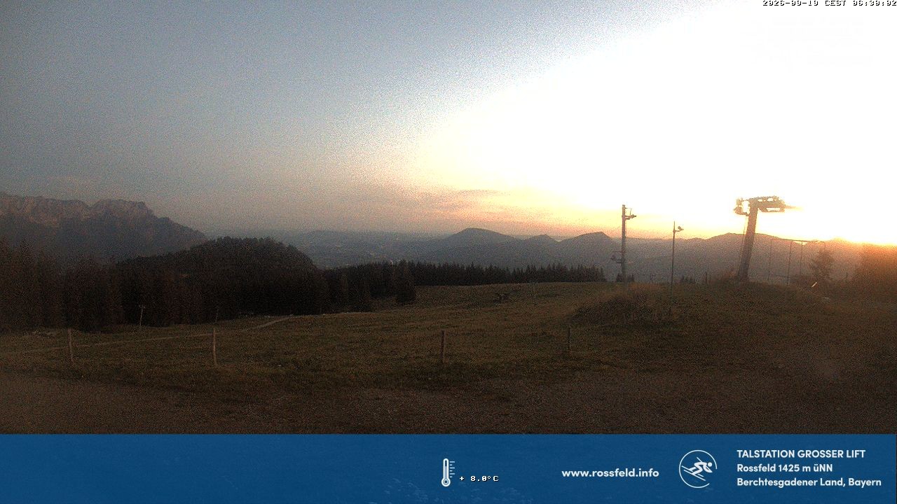 Archived image Webcam Rossfeld ski resort: Großer lift T-Bar