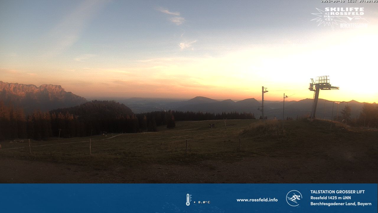 Archived image Webcam Rossfeld ski resort: Großer lift T-Bar
