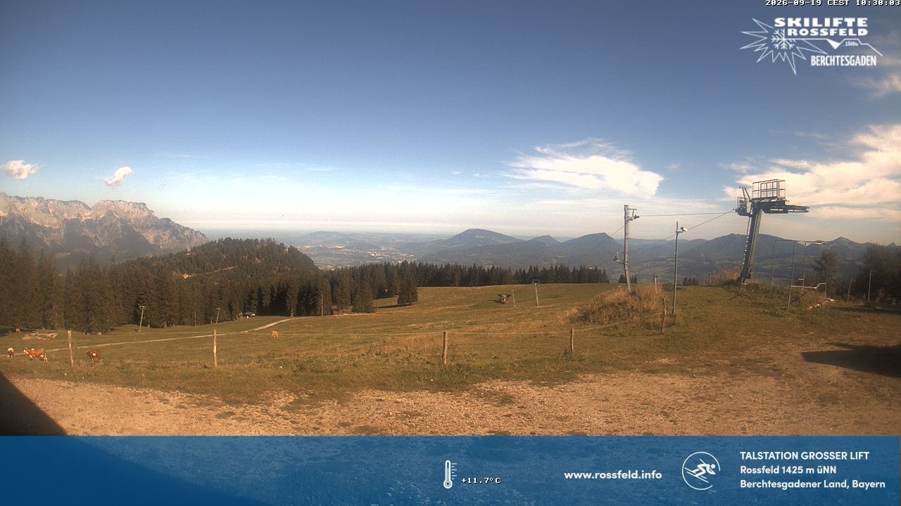Archived image Webcam Rossfeld ski resort: Großer lift T-Bar