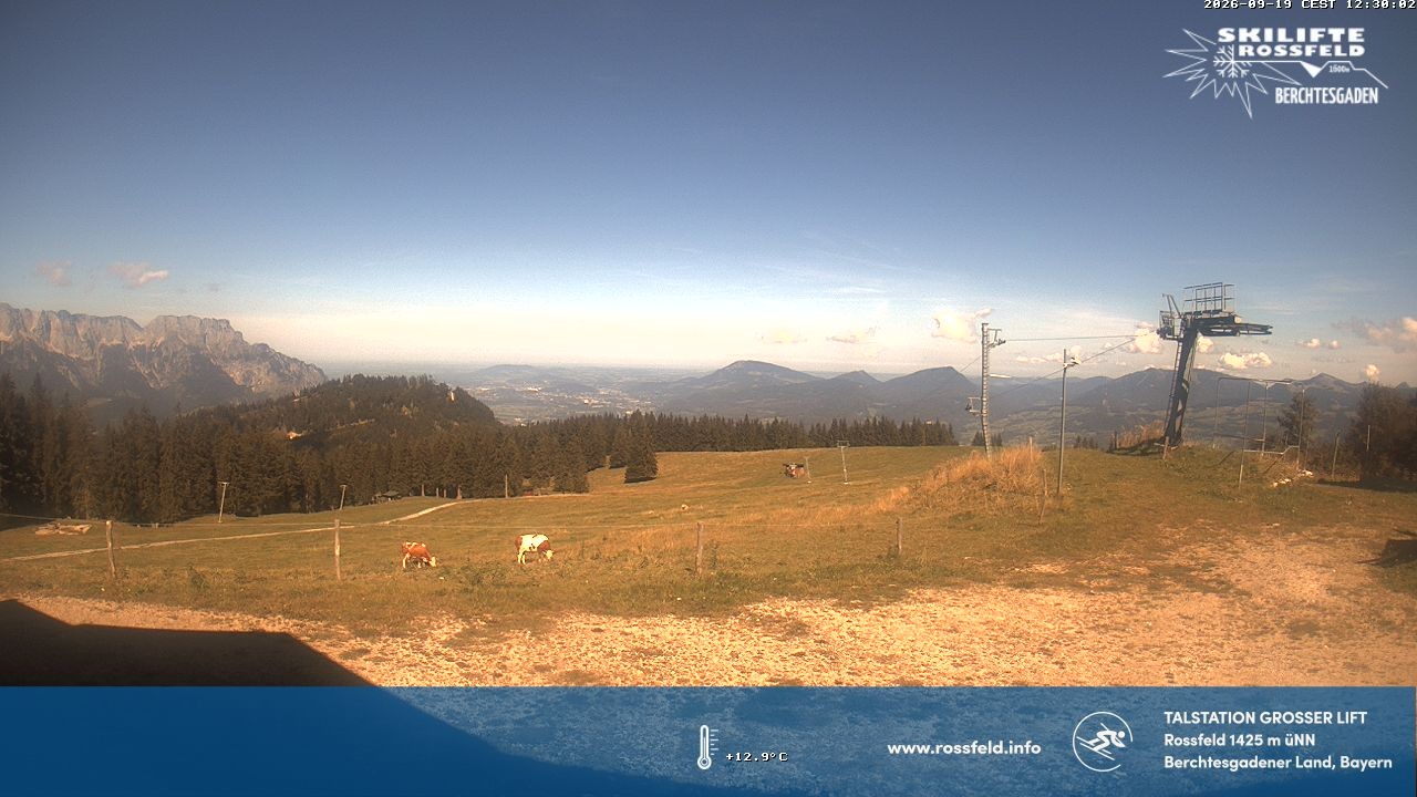 Archived image Webcam Rossfeld ski resort: Großer lift T-Bar