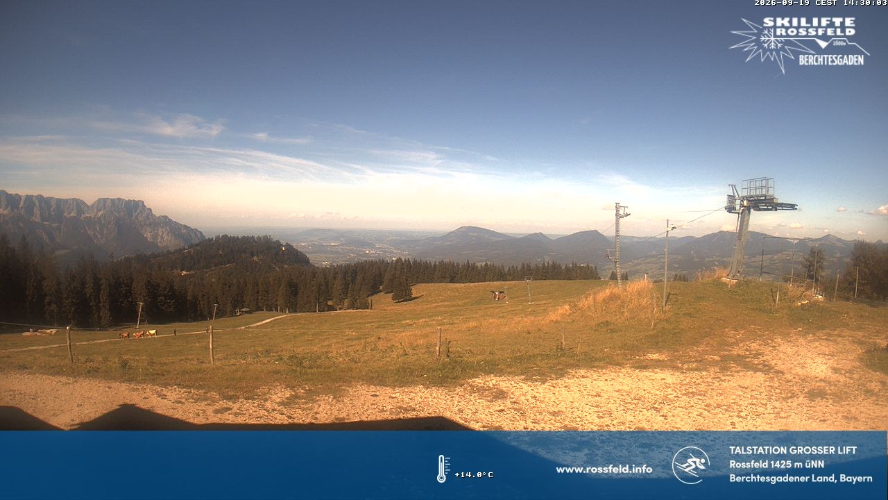 Archived image Webcam Rossfeld ski resort: Großer lift T-Bar