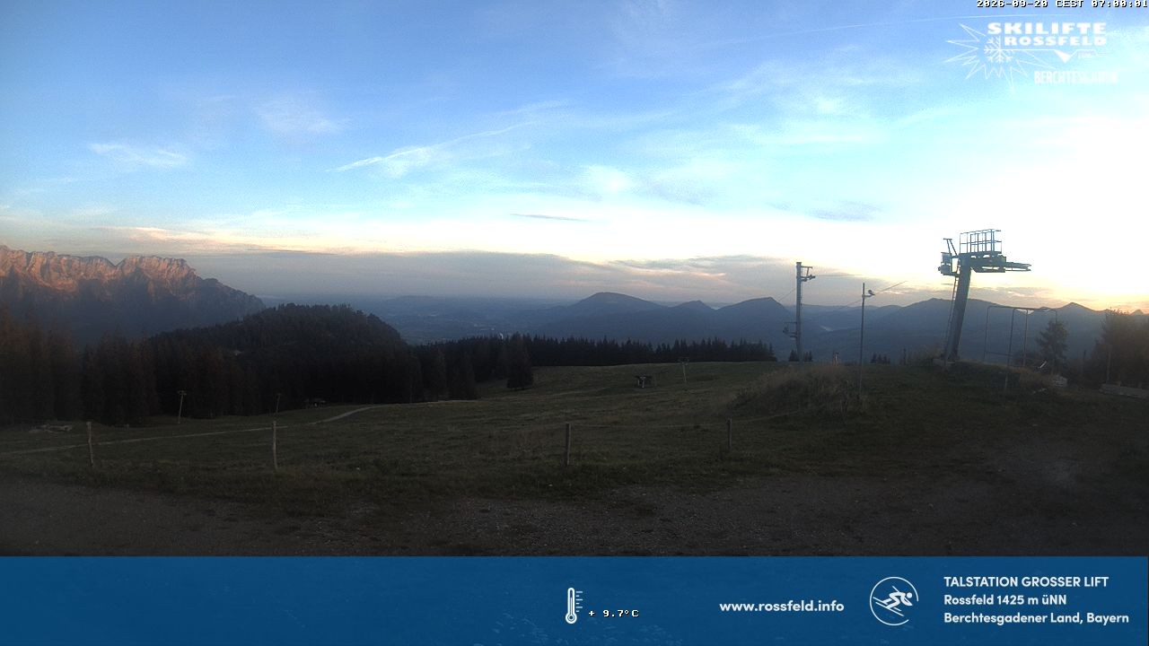 Archiv Foto Webcam Skigebiet Rossfeld: Großer Lift