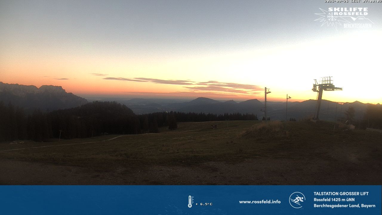 Archived image Webcam Rossfeld ski resort: Großer lift T-Bar