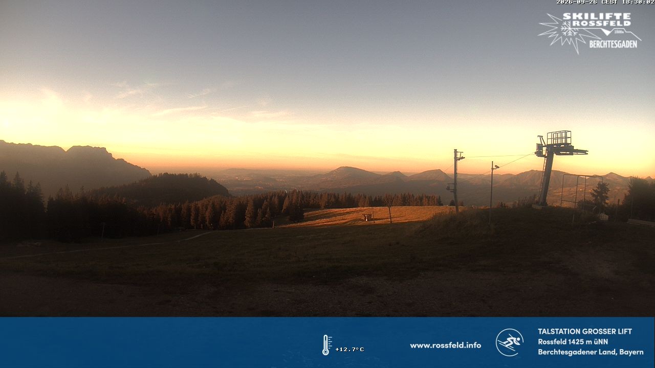 Archived image Webcam Rossfeld ski resort: Großer lift T-Bar