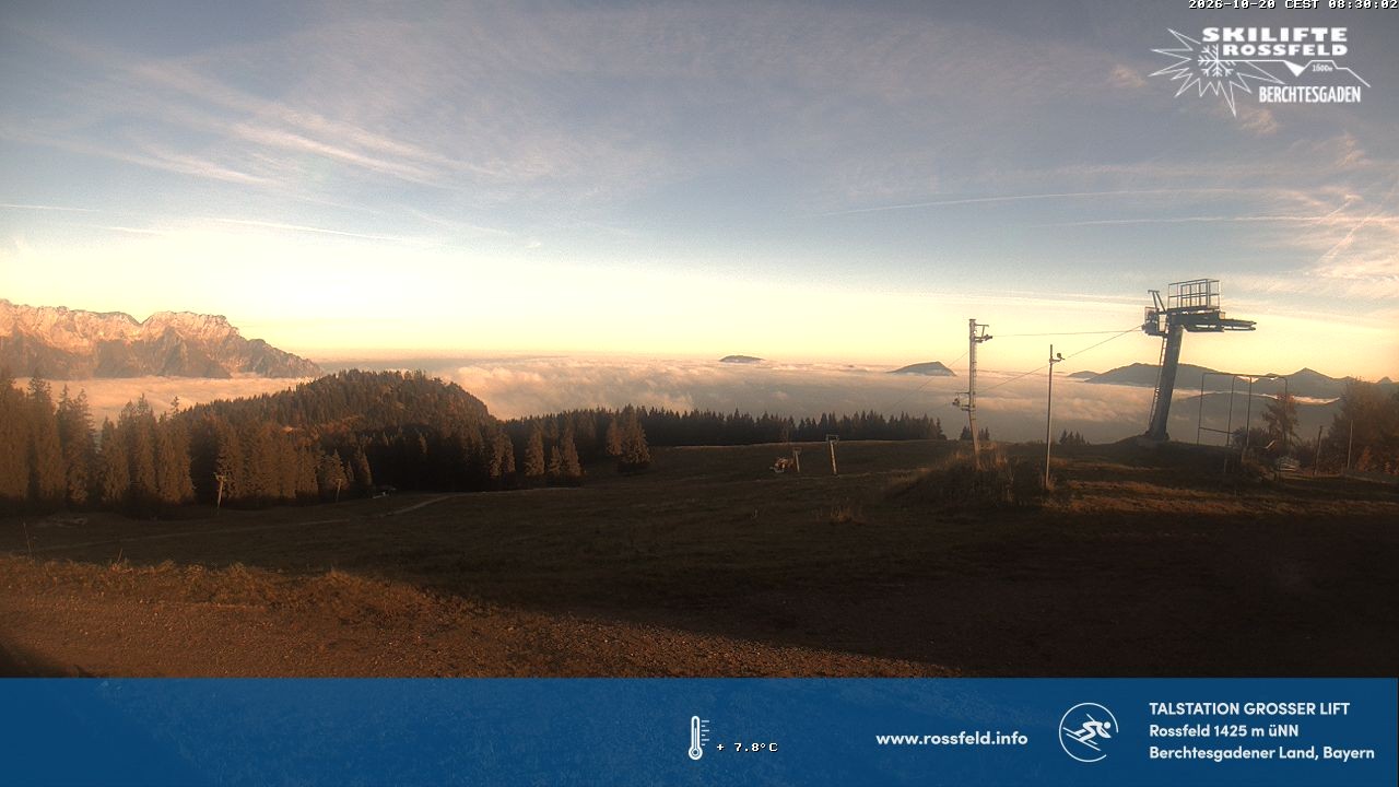 Archiv Foto Webcam Skigebiet Rossfeld: Großer Lift