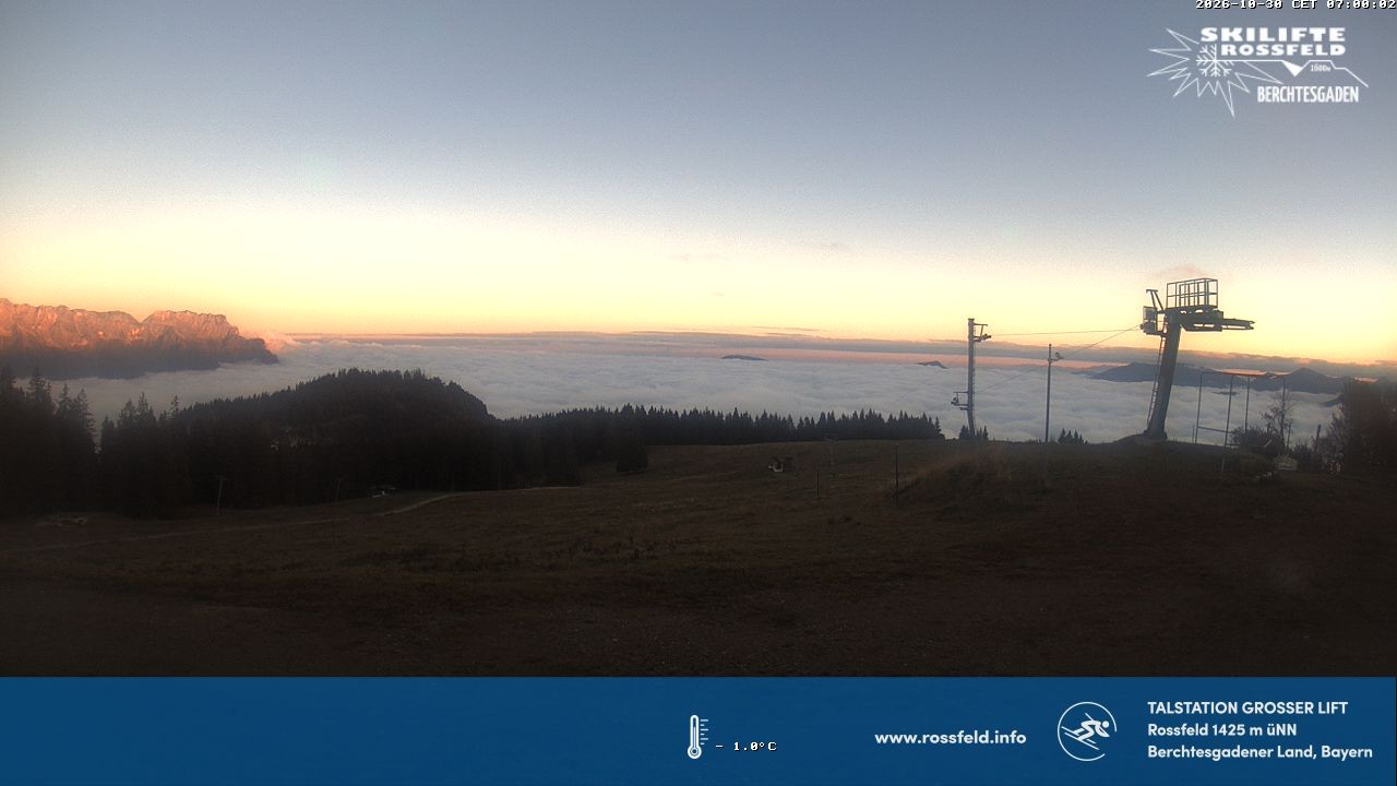 Archiv Foto Webcam Skigebiet Rossfeld: Großer Lift