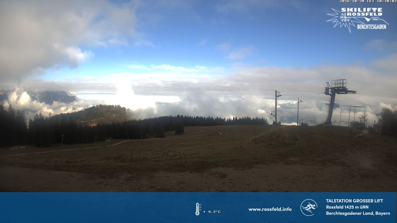 Archiv Foto Webcam Skigebiet Rossfeld: Großer Lift