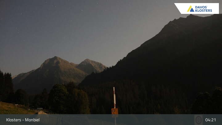 Archiv Foto Webcam Monbiel Parkplatz (Klosters)