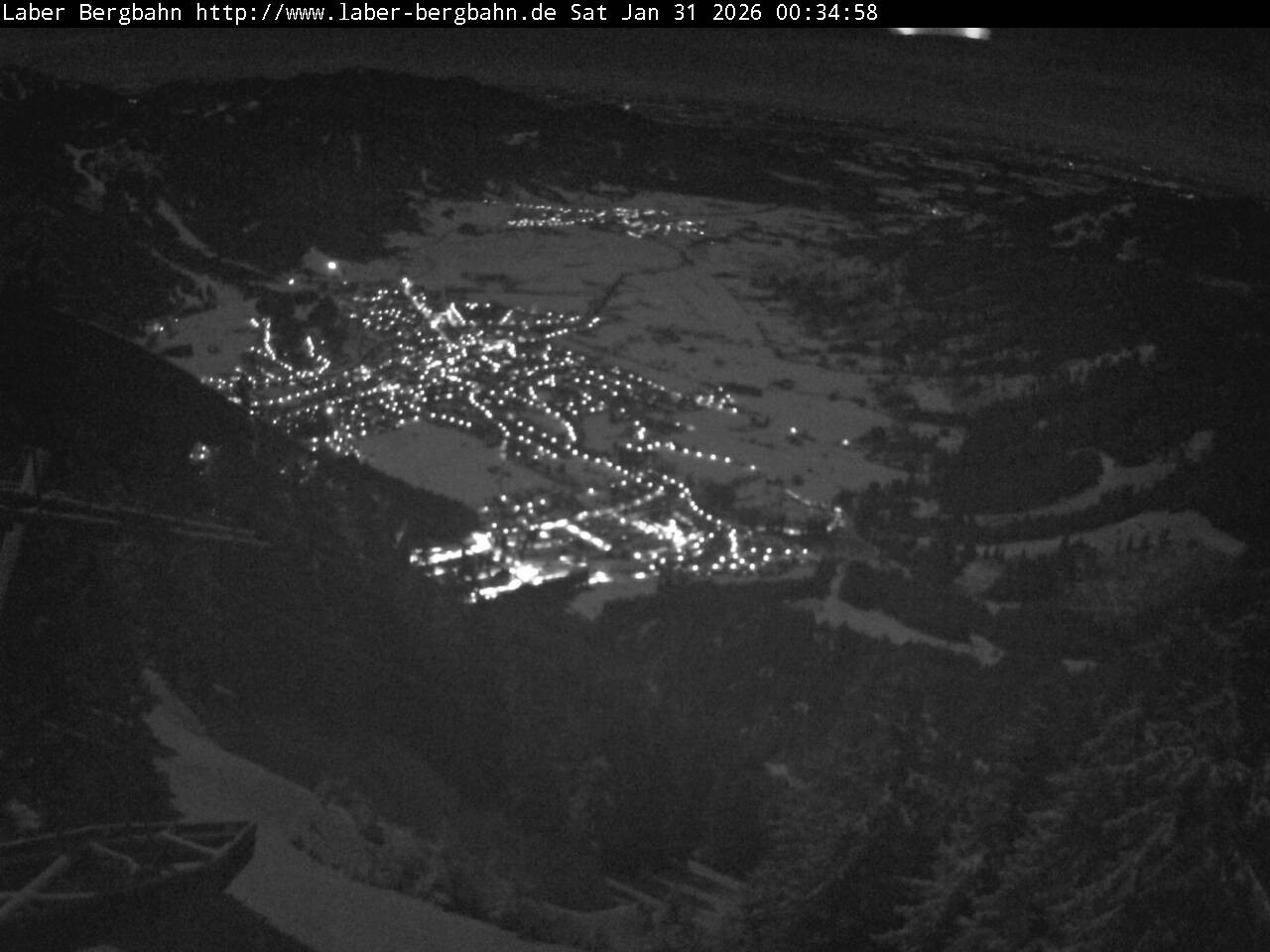 Archiv Foto Webcam Blick auf Oberammergau (Laber Bahn Bergstation)