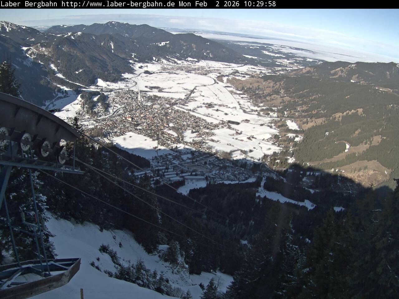 Archived image Webcam View of Oberammergau (Laber Bahn mountain station)