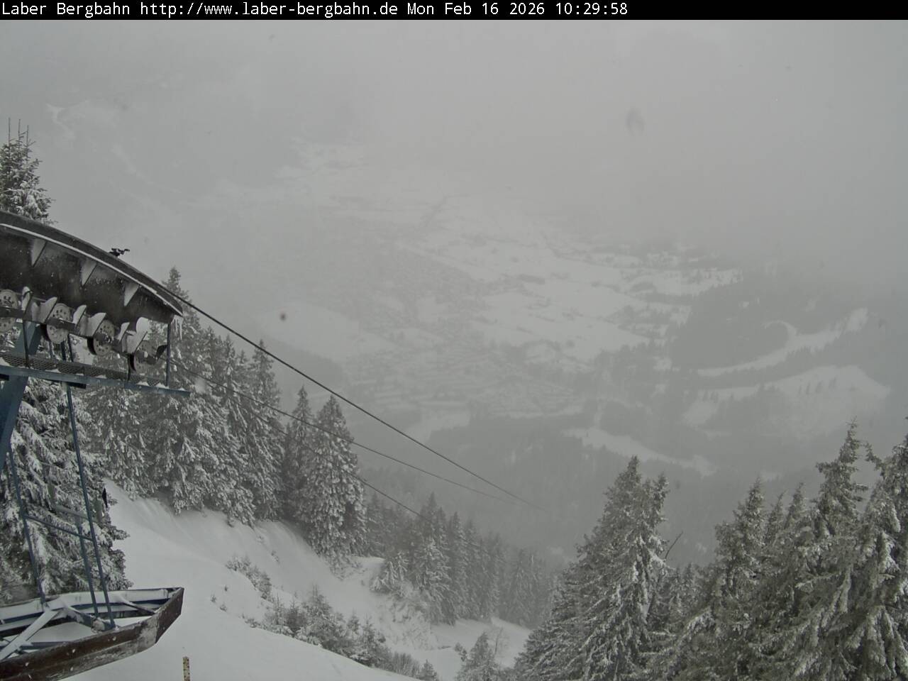 Archiv Foto Webcam Blick auf Oberammergau (Laber Bahn Bergstation)
