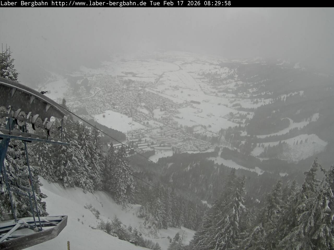 Archiv Foto Webcam Blick auf Oberammergau (Laber Bahn Bergstation)