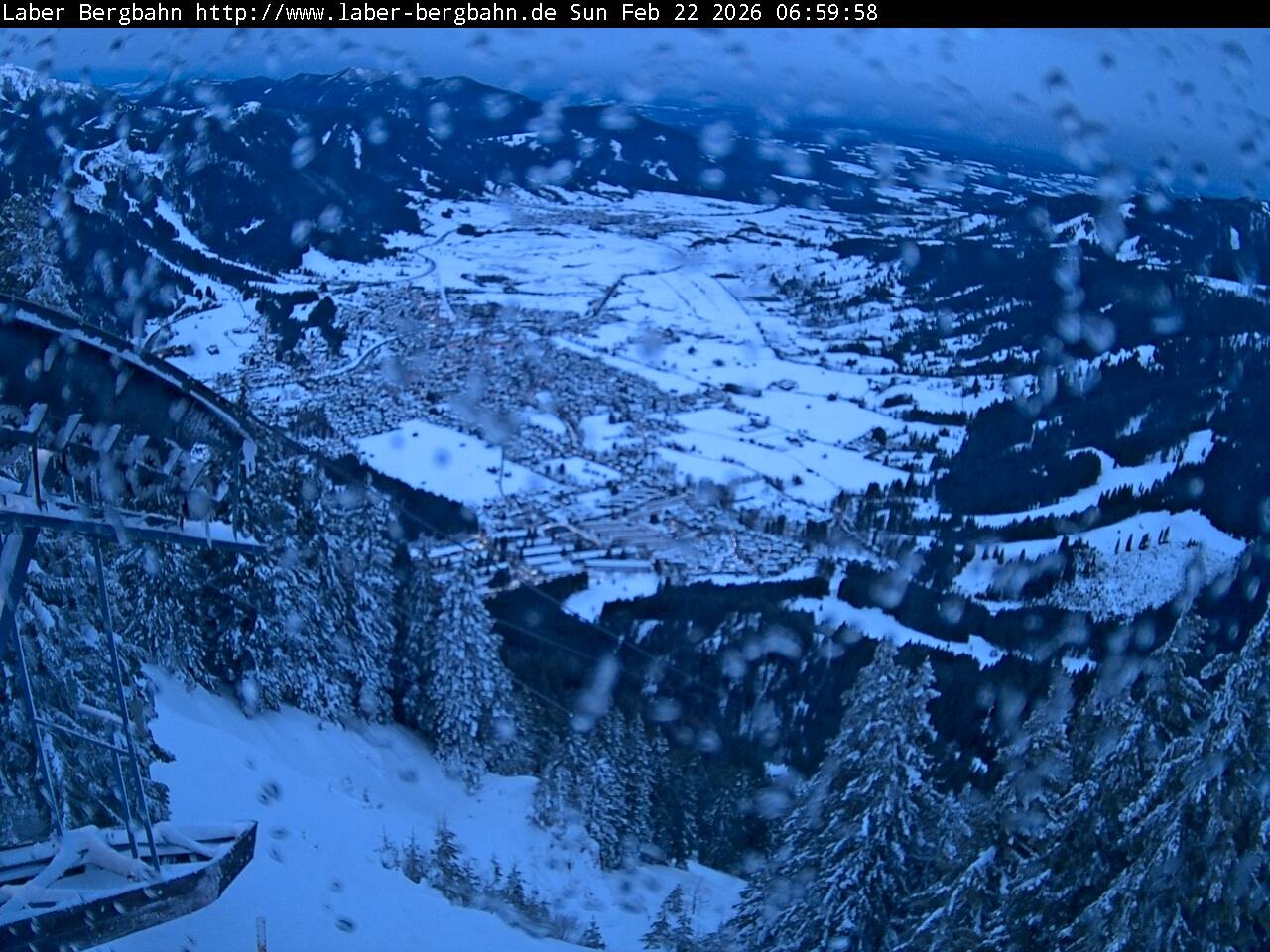 Archiv Foto Webcam Blick auf Oberammergau (Laber Bahn Bergstation)