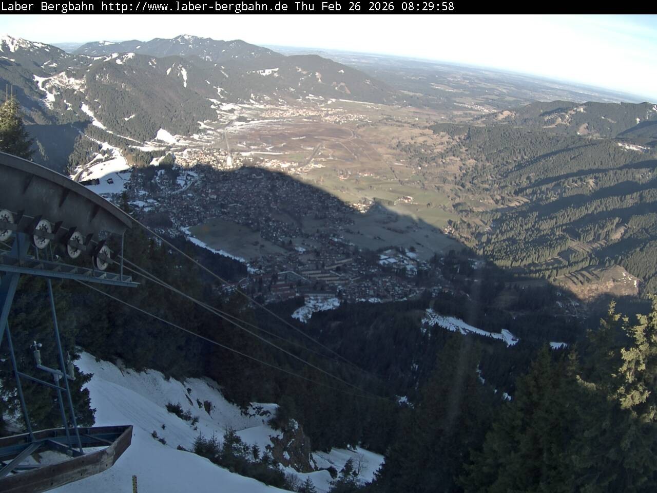 Archived image Webcam View of Oberammergau (Laber Bahn mountain station)