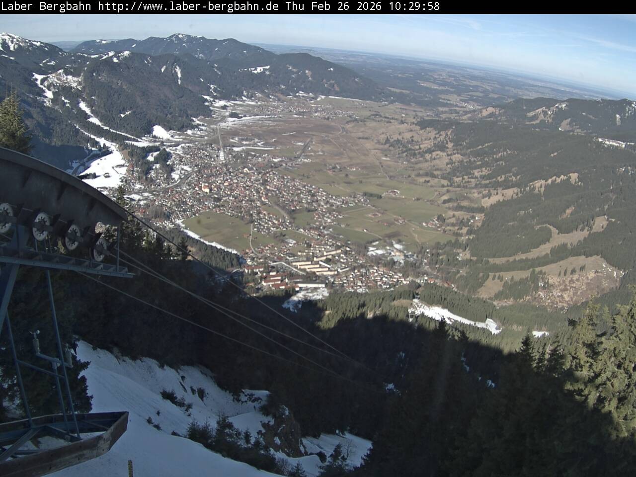 Archived image Webcam View of Oberammergau (Laber Bahn mountain station)
