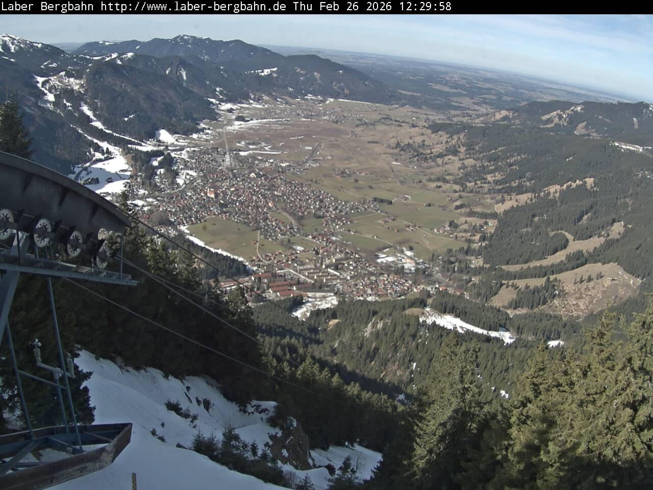 Archived image Webcam View of Oberammergau (Laber Bahn mountain station)