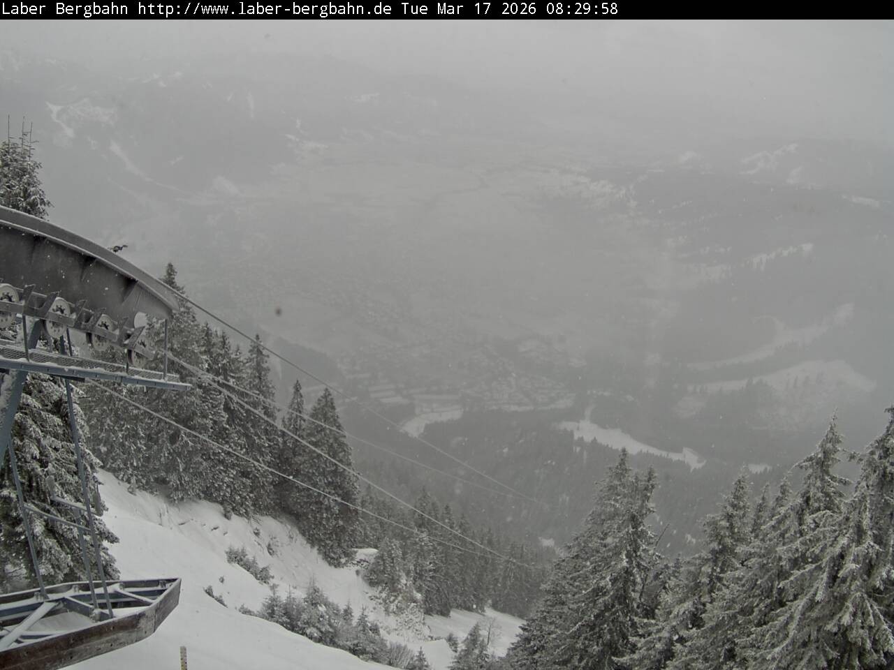 Archiv Foto Webcam Blick auf Oberammergau (Laber Bahn Bergstation)