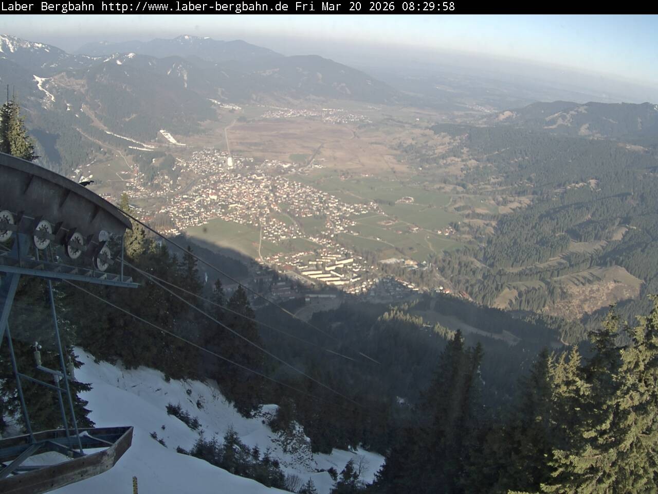 Archived image Webcam View of Oberammergau (Laber Bahn mountain station)