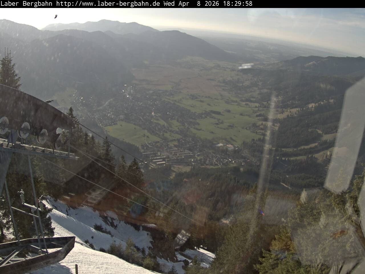 Archived image Webcam View of Oberammergau (Laber Bahn mountain station)