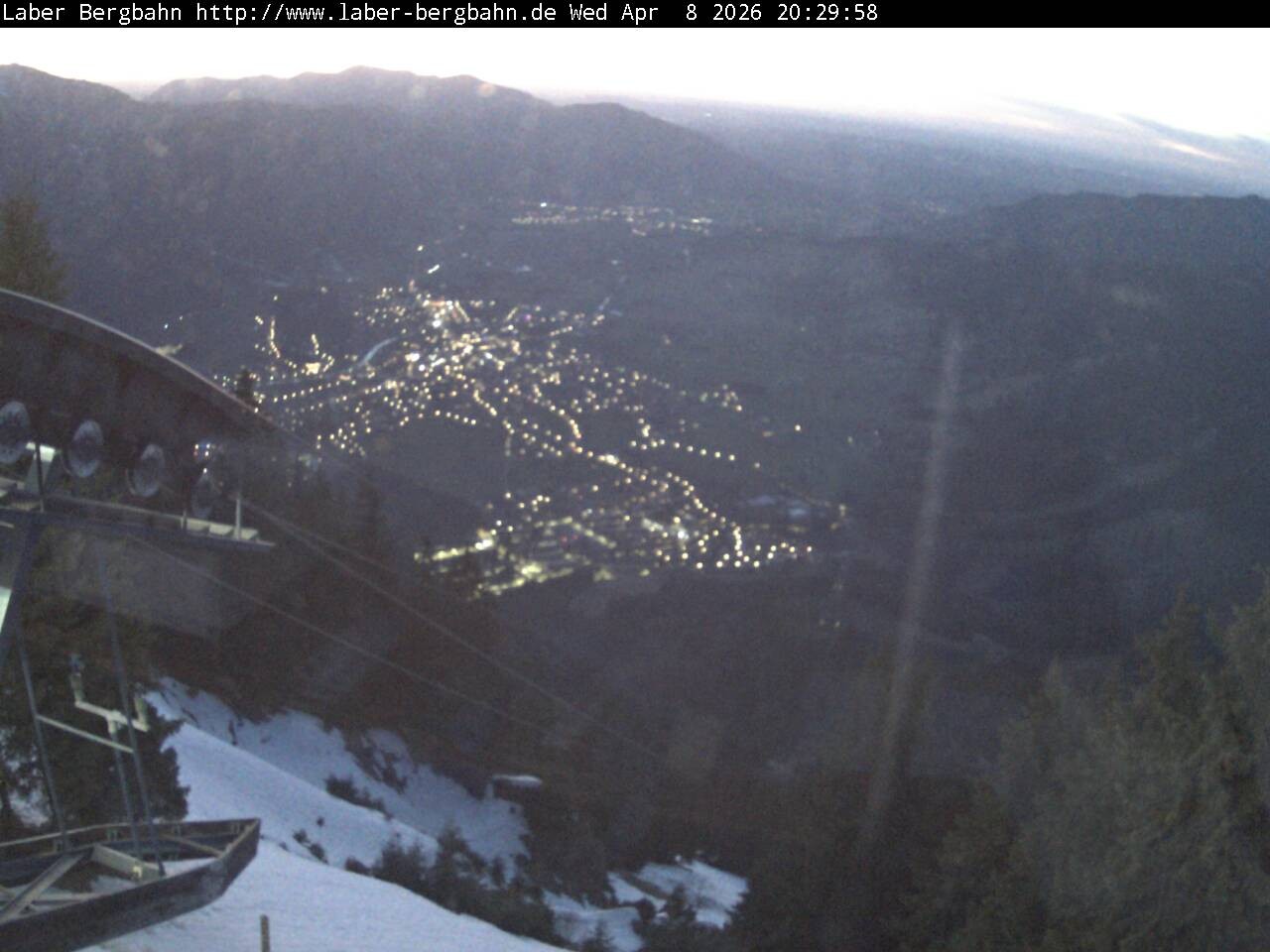 Archived image Webcam View of Oberammergau (Laber Bahn mountain station)
