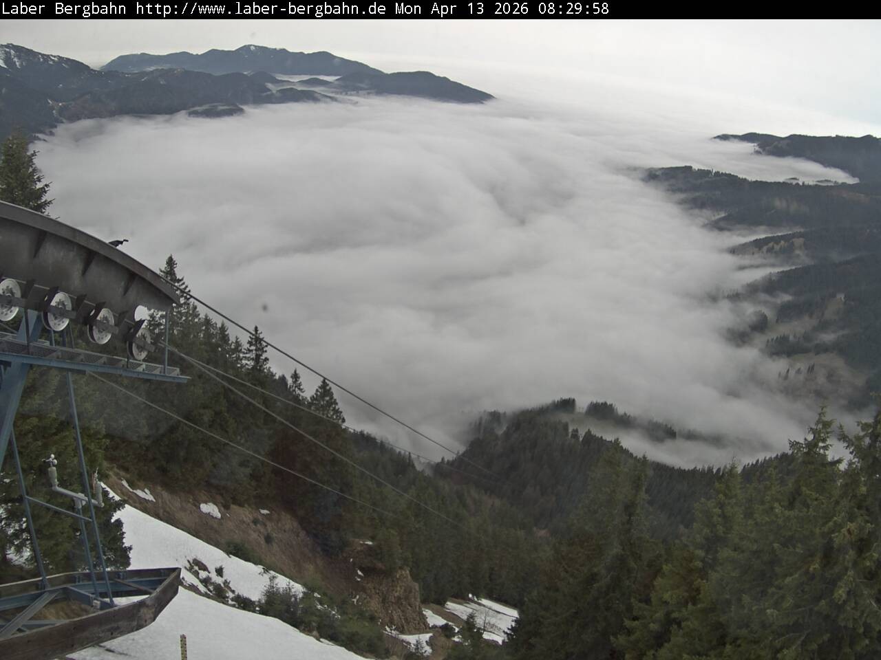 Archived image Webcam View of Oberammergau (Laber Bahn mountain station)