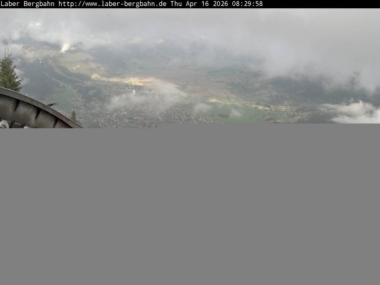 Archived image Webcam View of Oberammergau (Laber Bahn mountain station)