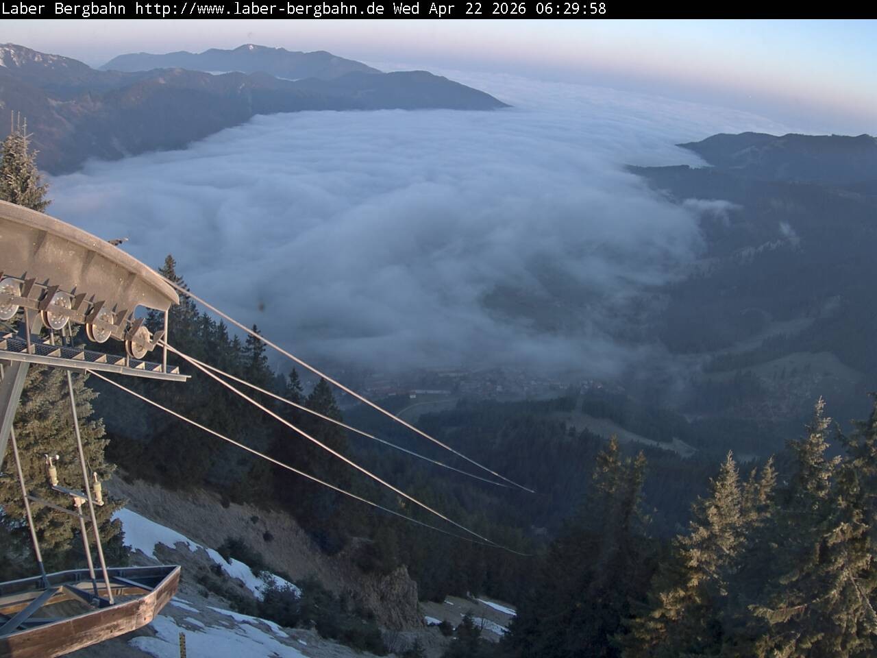 Archiv Foto Webcam Blick auf Oberammergau (Laber Bahn Bergstation)