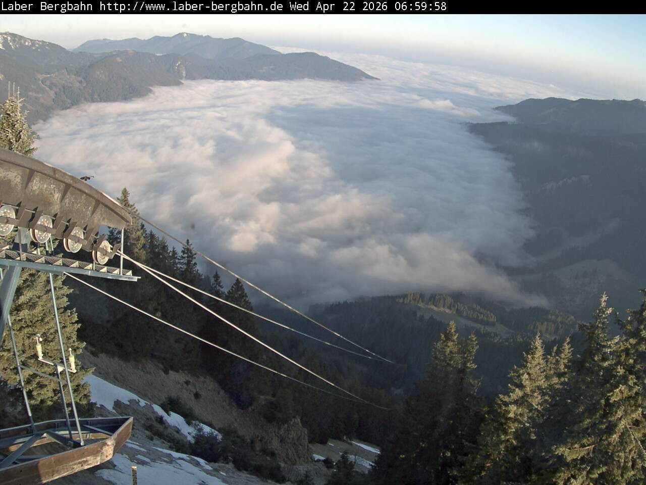 Archiv Foto Webcam Blick auf Oberammergau (Laber Bahn Bergstation)