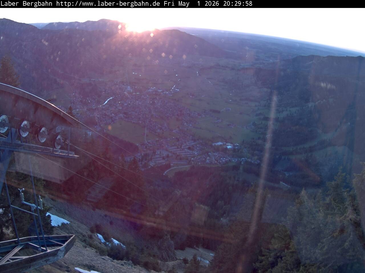 Archiv Foto Webcam Blick auf Oberammergau (Laber Bahn Bergstation)