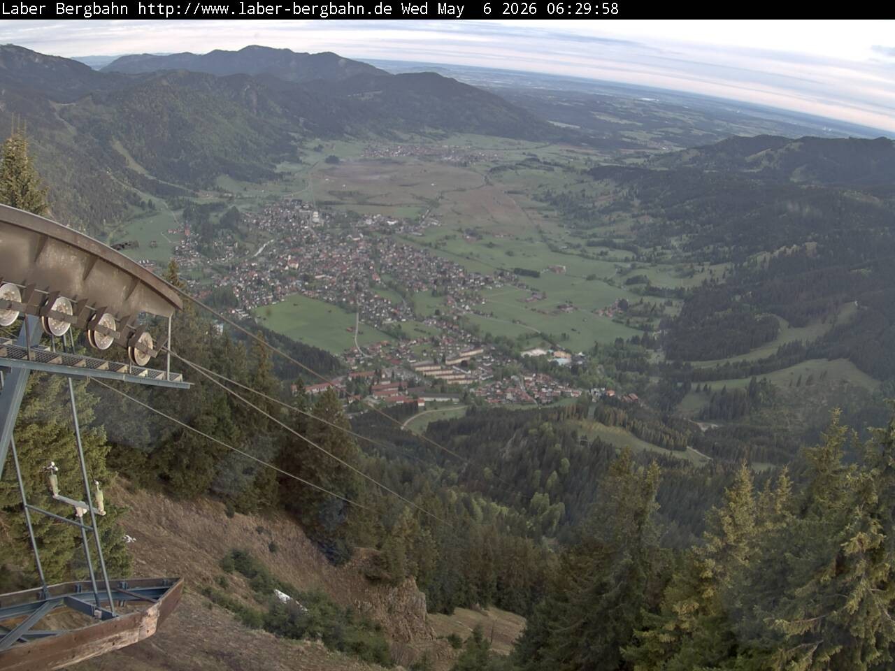 Archived image Webcam View of Oberammergau (Laber Bahn mountain station)