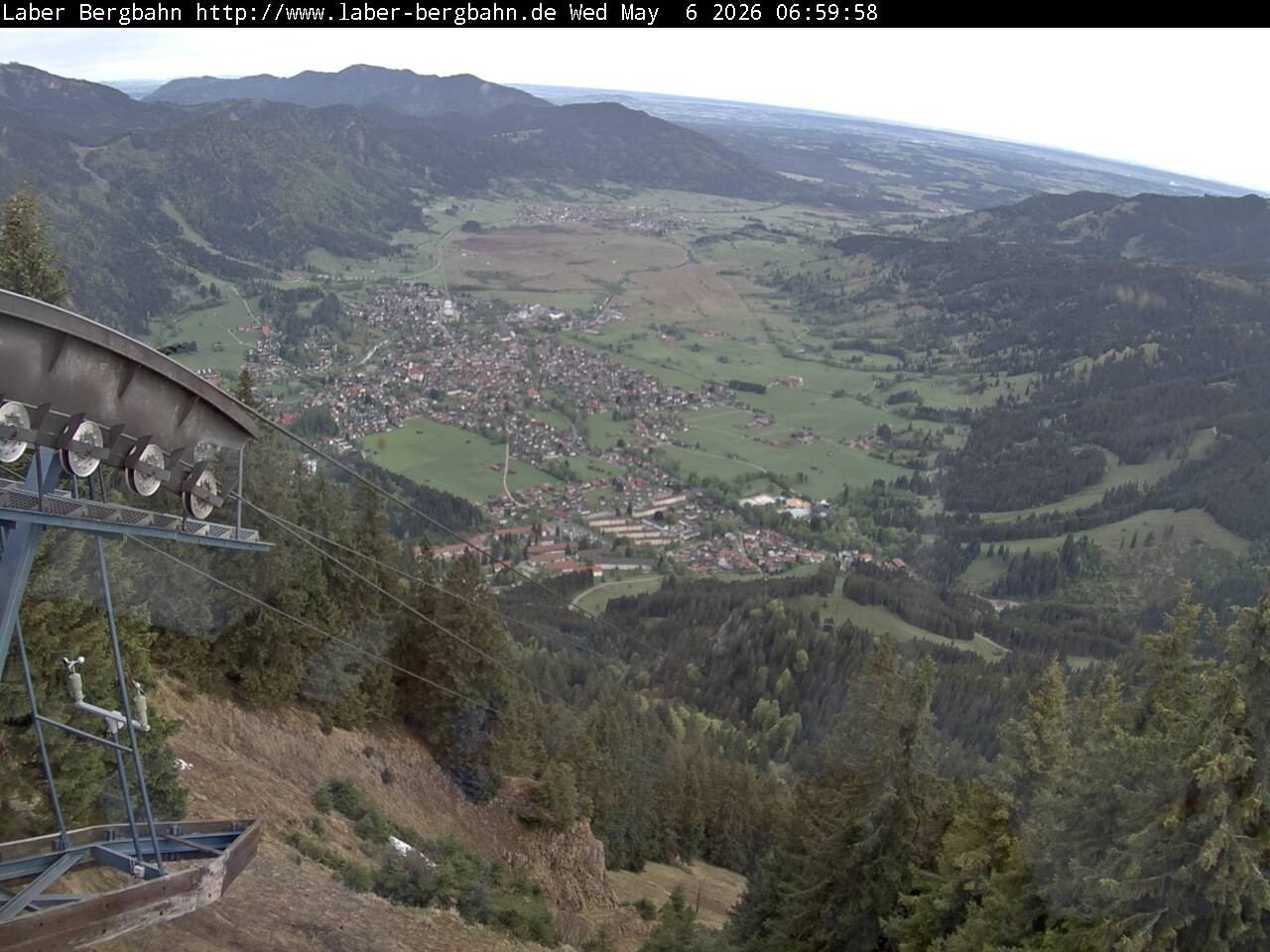 Archived image Webcam View of Oberammergau (Laber Bahn mountain station)