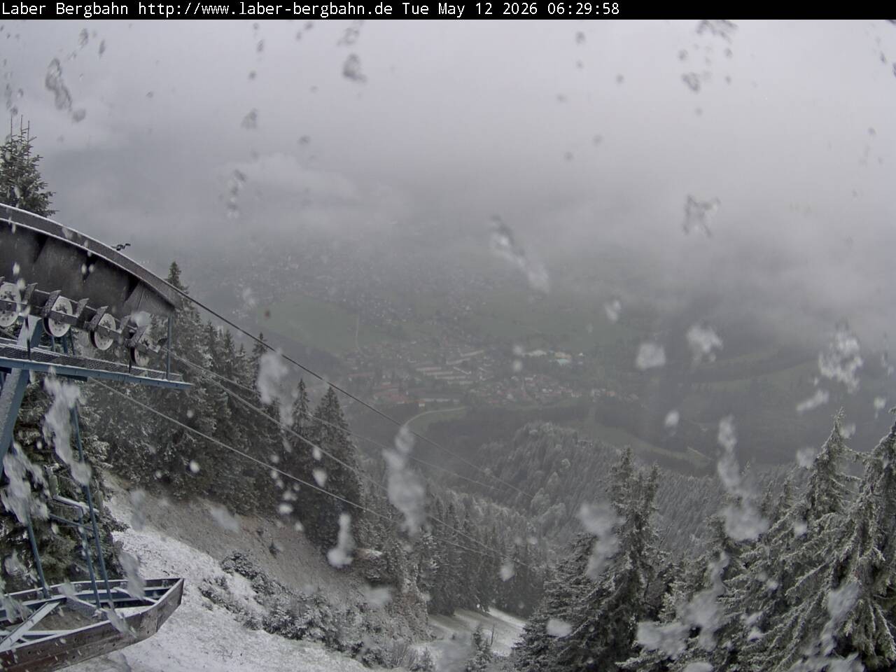 Archiv Foto Webcam Blick auf Oberammergau (Laber Bahn Bergstation)