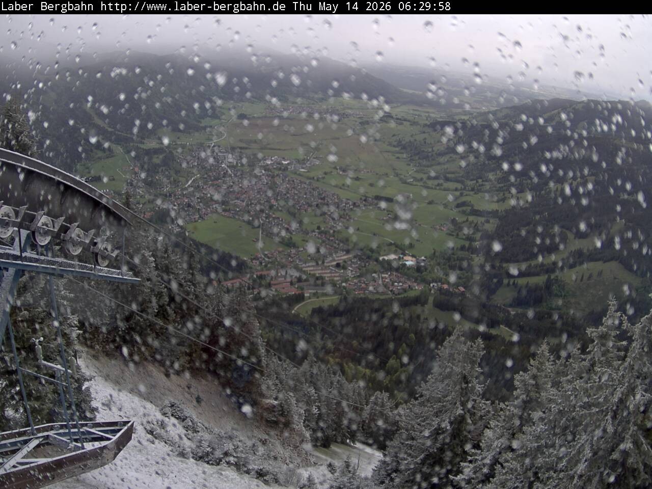 Archiv Foto Webcam Blick auf Oberammergau (Laber Bahn Bergstation)