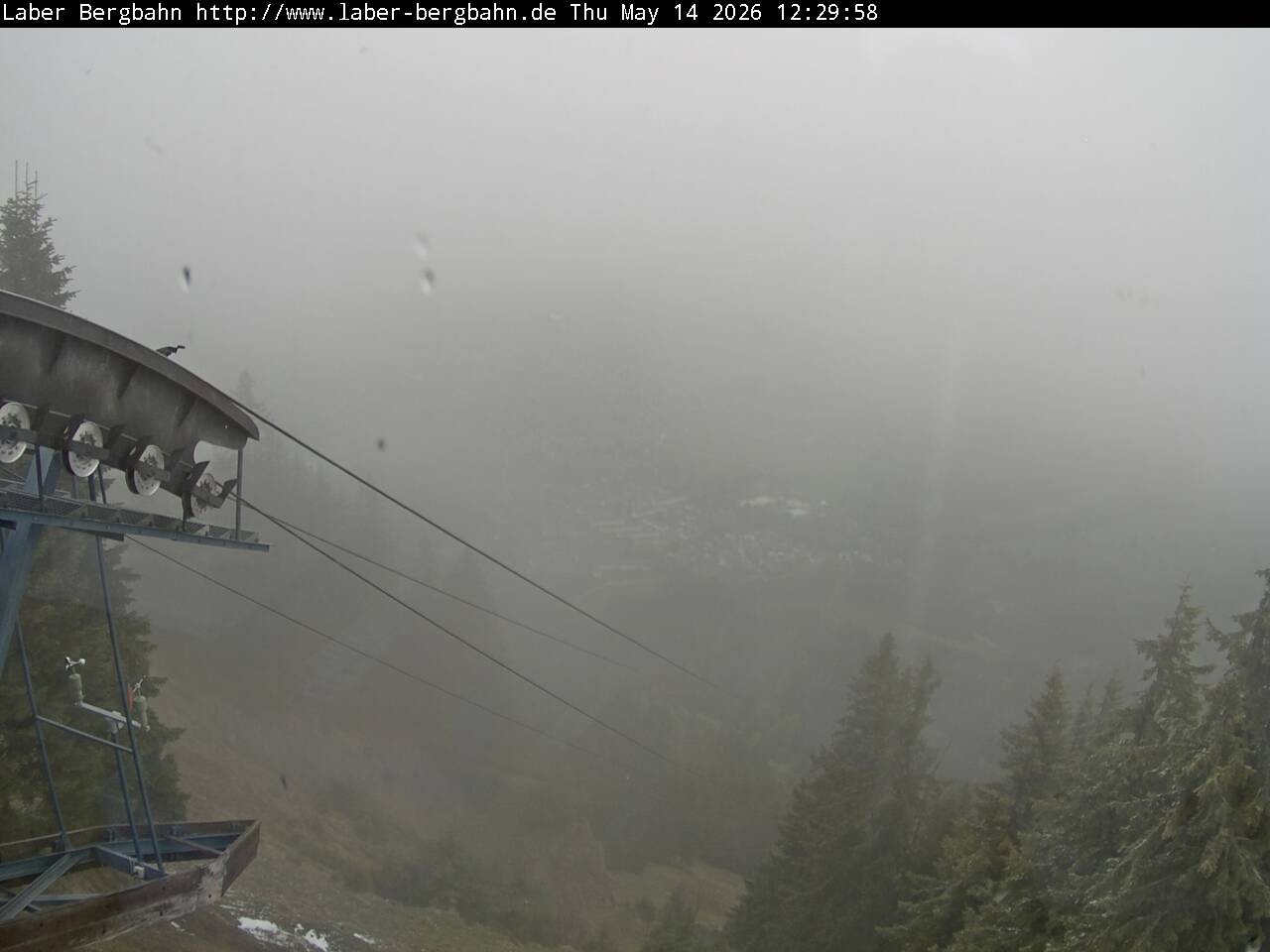 Archiv Foto Webcam Blick auf Oberammergau (Laber Bahn Bergstation)