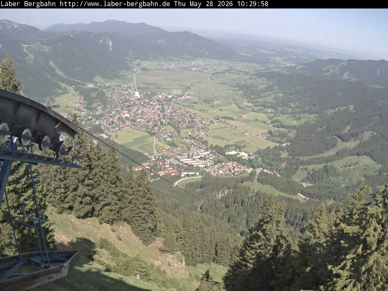 Archived image Webcam View of Oberammergau (Laber Bahn mountain station)
