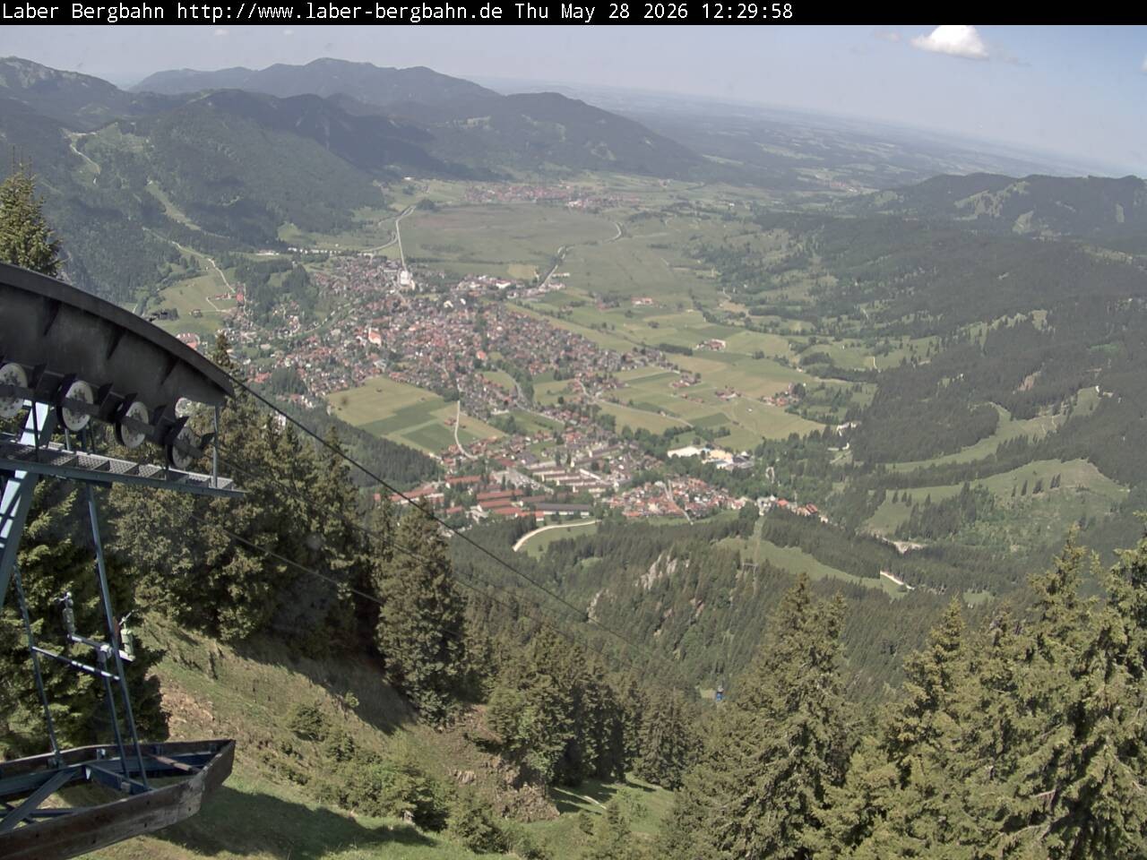 Archived image Webcam View of Oberammergau (Laber Bahn mountain station)