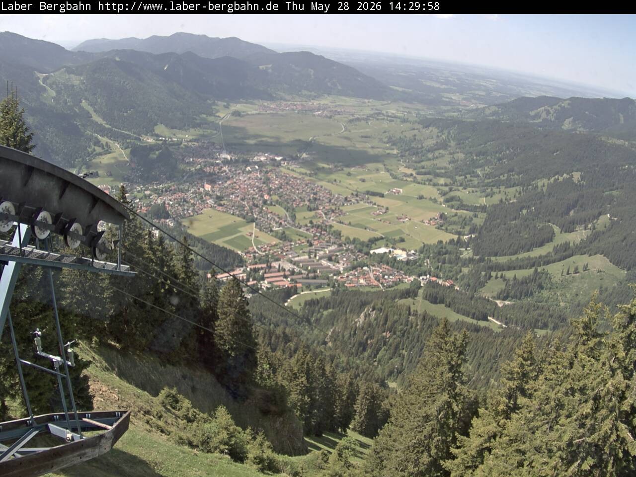 Archived image Webcam View of Oberammergau (Laber Bahn mountain station)