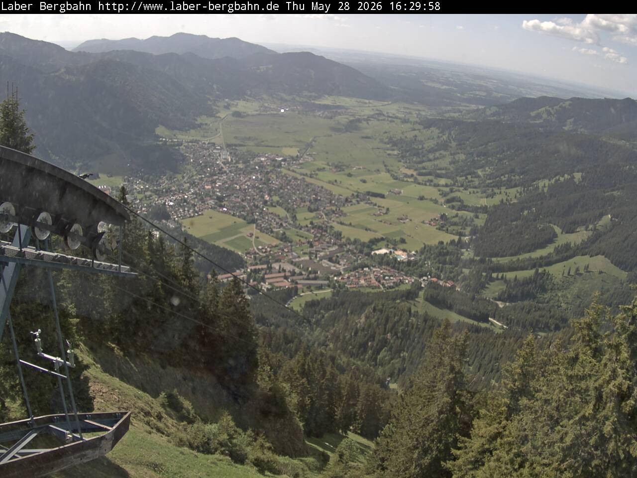 Archived image Webcam View of Oberammergau (Laber Bahn mountain station)